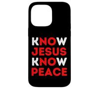 Connaître Jésus Connaître la Paix Foi chrétienne Noël Religieux Coque pour iPhone 14 Pro Max