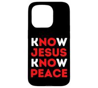 Connaître Jésus Connaître la Paix Foi chrétienne Noël Religieux Coque pour iPhone 15 Pro