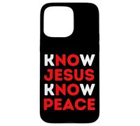Connaître Jésus Connaître la Paix Foi chrétienne Noël Religieux Coque pour iPhone 15 Pro Max