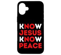 Connaître Jésus Connaître la Paix Foi chrétienne Noël Religieux Coque pour iPhone 16 Plus