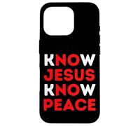 Connaître Jésus Connaître la Paix Foi chrétienne Noël Religieux Coque pour iPhone 16 Pro