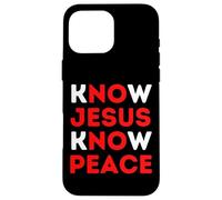 Connaître Jésus Connaître la Paix Foi chrétienne Noël Religieux Coque pour iPhone 16 Pro Max