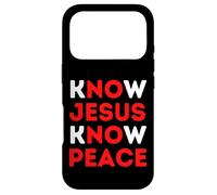 Connaître Jésus Connaître la Paix Foi chrétienne Noël Religieux Coque pour iPhone 17 Pro