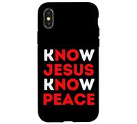 Connaître Jésus Connaître la Paix Foi chrétienne Noël Religieux Coque pour iPhone X/XS
