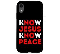 Connaître Jésus Connaître la Paix Foi chrétienne Noël Religieux Coque pour iPhone XR