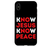 Connaître Jésus Connaître la Paix Foi chrétienne Noël Religieux Coque pour iPhone XS Max