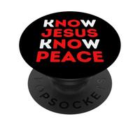 Connaître Jésus Connaître la Paix Foi chrétienne Noël Religieux PopSockets PopGrip Adhésif