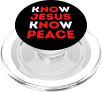 Connaître Jésus Connaître la Paix Foi chrétienne Noël Religieux PopSockets PopGrip pour MagSafe