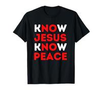 Connaître Jésus Connaître la Paix Foi chrétienne Noël Religieux T-Shirt