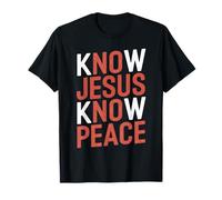 Connaître Jésus Connaître la Paix Religion Dieu Bible Chrétien T-Shirt