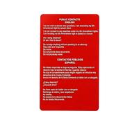 Connaître vos droits Carte double 4 x 6 Rencontres dans le domaine public privé Format portefeuille Anglais Espagnol Craft Stationery (rouge, 15 cm)