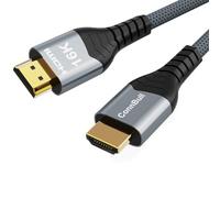 ConnBull Câble HDMI 2.2 5m, 96Gbps Ultra Rapide, Compatible HDMI 2.1 | Supporte 16K 60Hz, 8K 120/144Hz, 4K 240Hz - eARC, Dolby Vision & Atmos - Idéal pour PS5, Blu-ray, Projecteur, 4K/8K TV