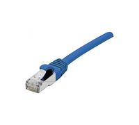 - Cordon de raccordement - RJ-45 (M) pour RJ-45 (M) - 10 m - SFTP - CAT 6a - sans halogène, moulé, sans crochet - bleu
