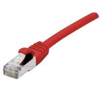 - Cordon de raccordement - RJ-45 (M) pour RJ-45 (M) - 15 m - SFTP, PiMF - CAT 6a - démarré, sans halogène, sans crochet - rouge