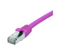 CONNECT 3 m Cuivre RJ45 F/UTP LSZH Cat. 6 avec Protection Anti Coupure pour Cordon Patch - Rose