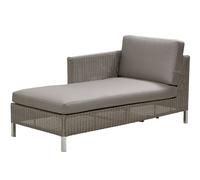 Connect Chaise longue Canapé modulaire droit avec coussin en taupe Cane-Line - 5711877084493