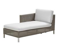Connect Chaise longue Canapé modulaire droit avec coussins en blanc Cane-Line - 5711877084493