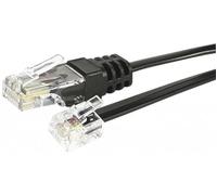 Generique Cordon de raccordement téléphonique RJ11-RJ45 1 m noir plat