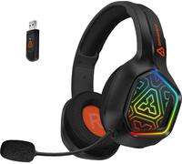 CONNECT IT Casque de jeu sans fil BIOHAZARD Blast avec microphone, RGB sub, BT/2.4GHz/Jack+USB-C/Noir