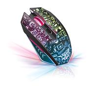 Connect It Doodle RGB gaming mouse | 6 boutons programmables pour joueurs/bureau à domicile | Souris ergonomique | 1000/1500/2000/2400 DPI | Plug & Play, durée de vie de la batterie 70 heures | PC/Mac