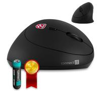 CONNECT IT for Health | Souris de bureau ergonomique verticale pour femme | + 1 x piles AA gratuites | Sans fil | Réduit la fatigue | Spécialement conçu pour les femmes | Technologie 2,4 GHz