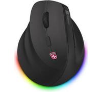 CONNECT IT FOR HEALTH Souris verticale sans fil Cloudy Left pour gauchers, rétro-éclairage RGB, 2xBT, USB NOIR