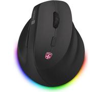 CONNECT IT FOR HEALTH Souris verticale sans fil Cloudy, rétro-éclairage RGB, 2xBT, USB NOIR