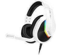CONNECT IT NEO Gaming Headset avec microphone, 1xjack(4pôles)+USB+adaptateur 2xjack, BLANC