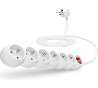CONNECT IT Rallonge 230V, 6 prises interrupteur, 3m, blanc