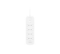 Connect - Protection contre les surtensions - avec 2 ports USB-C - connecteurs de sortie : 4 - 2 m cordon