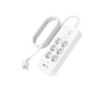 Connect - Protection contre les surtensions - avec ports USB-C et USB-A - connecteurs de sortie : 6 - 2 m cordon