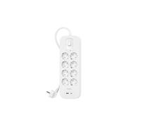 Connect - Protection contre les surtensions - avec ports USB-C et USB-A - connecteurs de sortie : 8 - 2 m cordon
