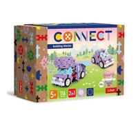 Connect Trefl Bricks de Construction Ensemble 2en1, Camping-Car / Adorable Petite Voiture - 116 Pièces : 111 Bricks + Figurine 5 Bricks, pour Adultes et Enfants à partir de 5 Ans