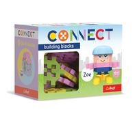 Connect Trefl Bricks de Construction Ensemble Pocket Girl, Zoe - 35 Pièces : 30 Bricks de Construction + Figurine 5 Bricks de Construction, Jouet Créatif pour Adultes et Enfants à partir de 4 Ans
