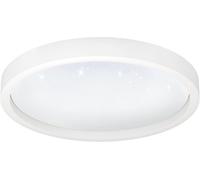 Connect.Z Lampe De Plafond Led Connectée Montemorelos-Z,Plafonnier Effet Cristal Contrôlable Par Application Et Commande Vocale Alexa,Blanc Chaud - Froid,Rvb,Spot Dimmable En Blanc,Ø 42 Cm