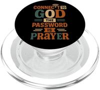 Connecté à Dieu, Le Mot de Passe est la prière - Funny Christian PopSockets PopGrip pour MagSafe