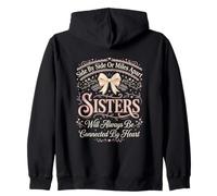 Connected by Heart Sisters Tenue familiale Assortie pour frères et sœurs Sweat à Capuche