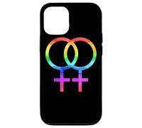 Connected Female Symbols Watercolor Rainbow Lesbian Women Coque pour iPhone 12/12 Pro