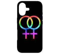 Connected Female Symbols Watercolor Rainbow Lesbian Women Coque pour iPhone 17