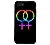 Connected Female Symbols Watercolor Rainbow Lesbian Women Coque pour iPhone SE (2020) / 7/8