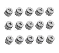 Connecter de meubles, 15pcs Tone en argent 12 mm dia tête métallique Connex Connet Meubles Connecter Riches-12 mm, Connexion (argenté)