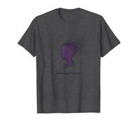 Connecter Les Points : Silhouette de Profil Artistique T-Shirt, Homme, Chiné Foncé, L