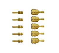 Connecteur 1/2/5/10 avec raccord à air comprimé en laiton - Raccord rapide avec douille de tuyau de 6 mm - Prise de valve (5).