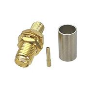 Connecteur 10pcs SMA Féminin jack cloison sertissage RG58 RG142 LMR195 RF Câble