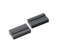 Connecteur 2.54mm 1 2 * 2/3/4/5/6/7/8/9/10/20P, connecteur simple et Double rangée, coque, broche de câble de cavalier(10PCS 2x10PIN)