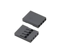 Connecteur 2.54mm 1 2 * 2/3/4/5/6/7/8/9/10/20P, connecteur simple et Double rangée, coque, broche de câble de cavalier(50PCS 4PIN)
