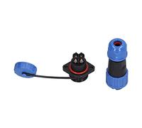 Connecteur 2 broches IP68 PORTE AVIATION POWER 20A FLANCHES POUR CABLE WIRE LP16