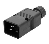 Connecteur 250 V 16 A C19/C20 pour PDU et UPS, câble d'alimentation électrique avec matériau en cuivre PC, accessoire de bornier noir