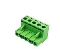 Connecteur 2P-24P en cuivre, fiche enfichable 2EDGK, espacement de 5,08 mm, borne en cuivre ignifugée verte for circuit imprimé(5P-10pcs)