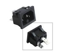 Connecteur 3 cosses mâle sur chassis pour gaufrier Lagrange - Noir